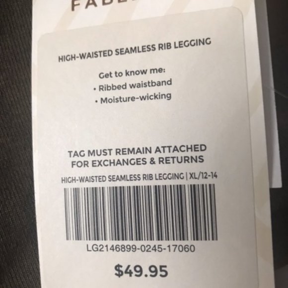 Fabletics HIgh waisted Seamless Rib Legging XL NWT - Picture 2 of 3